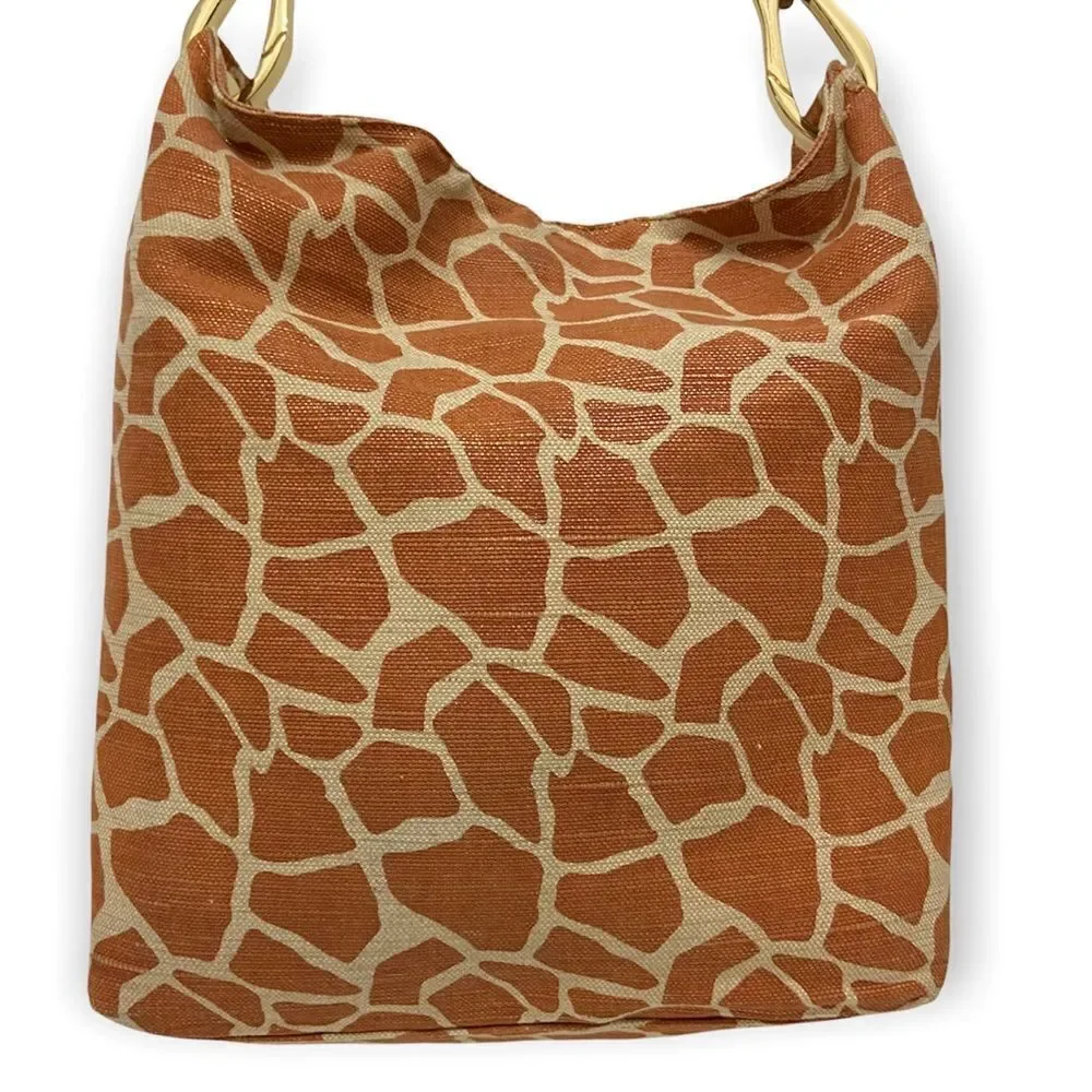 JPK Paris 75 Giraffe Print LE Bucket Canvas Tote Bag